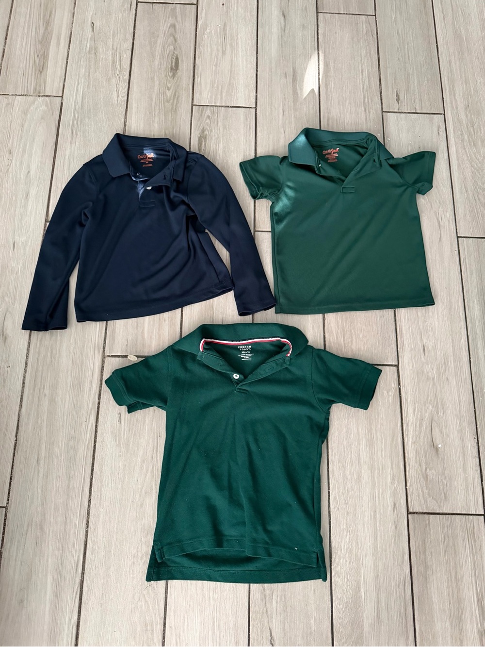 Children's School Polo Shirt - Forest Green & Navy XSmall (4-5)